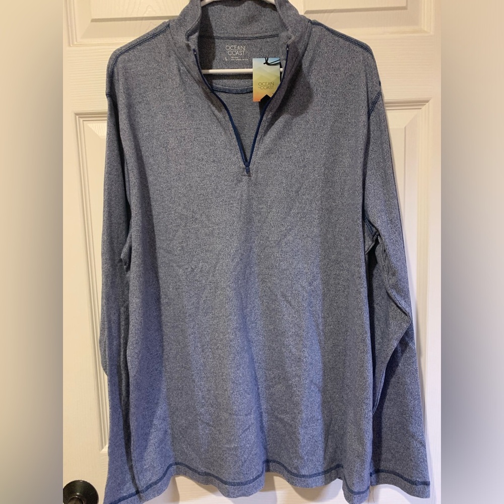 Ocean Current Men's Blue Quarter-Zip Shirt